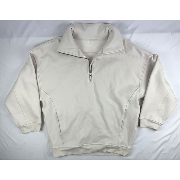 lululemon athletica Tops - Lululemon Womens XS/S Thick Fleece Half-Zip White Opal Pullover